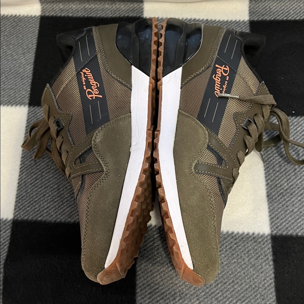 Original Penguin Munsingwear Aiden Olive Casual Lace-Up Sneaker Sz 11 - Picture 3 of 11